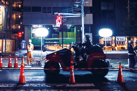 Balloon lights are being used on construction projects.